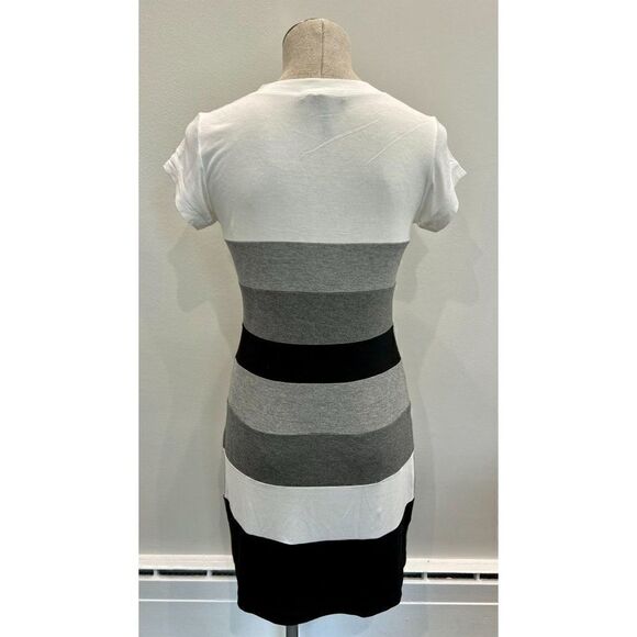 BCBGMaxAzria Short Sleeve Colorblock Stripe Dress Size S - Picture 4 of 5